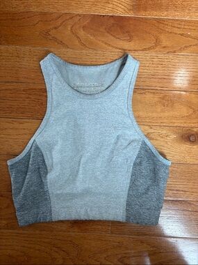 Outdoor Voices Light Gray Striped Athletic Tank